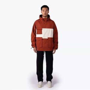 Richie Le Men's Stylish Rust and White Windbreaker new with tags size MEDIUM